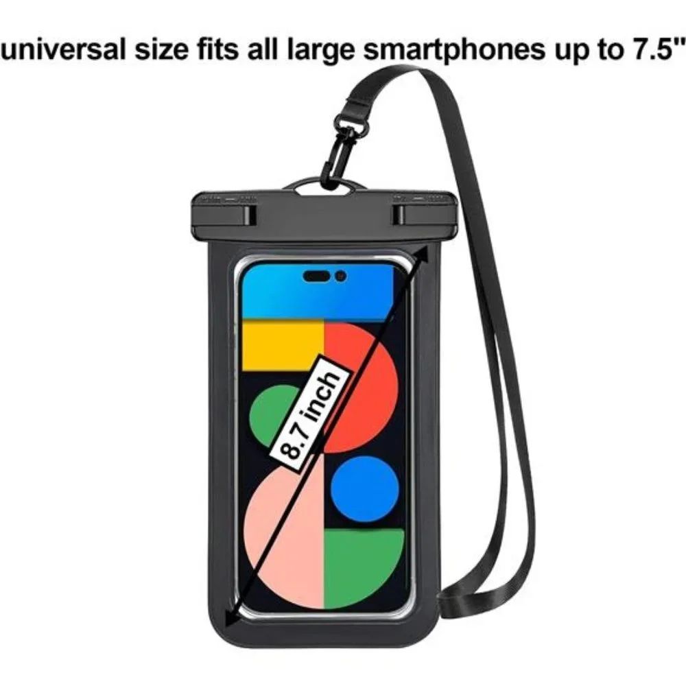 6 Pack Universal Waterproof Phone Pouch, Large Phone Waterproof Case Dry Bag